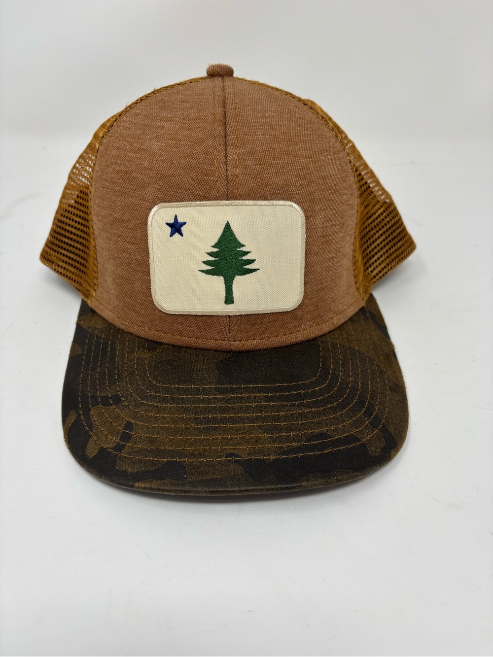 DRI-DUCK Adjustable Trucker Hat Mesh Back Brown Camouflage One Size Outdoor